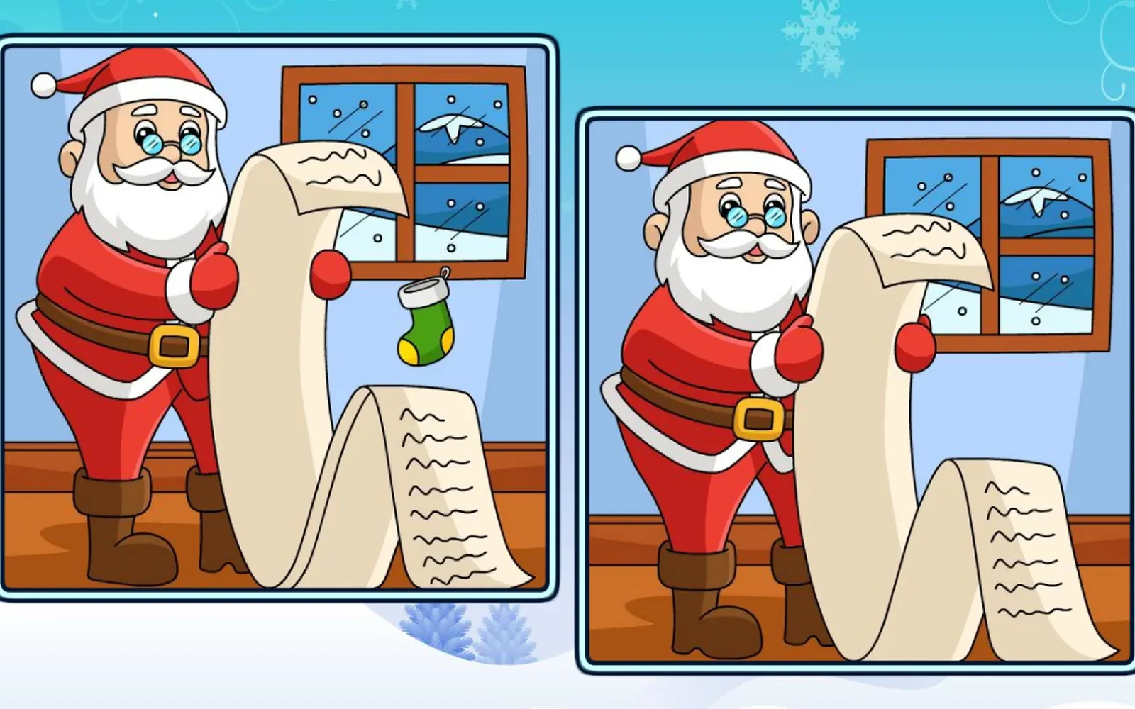 Christmas Spot the Difference — two near-identical pictures to compare for differences