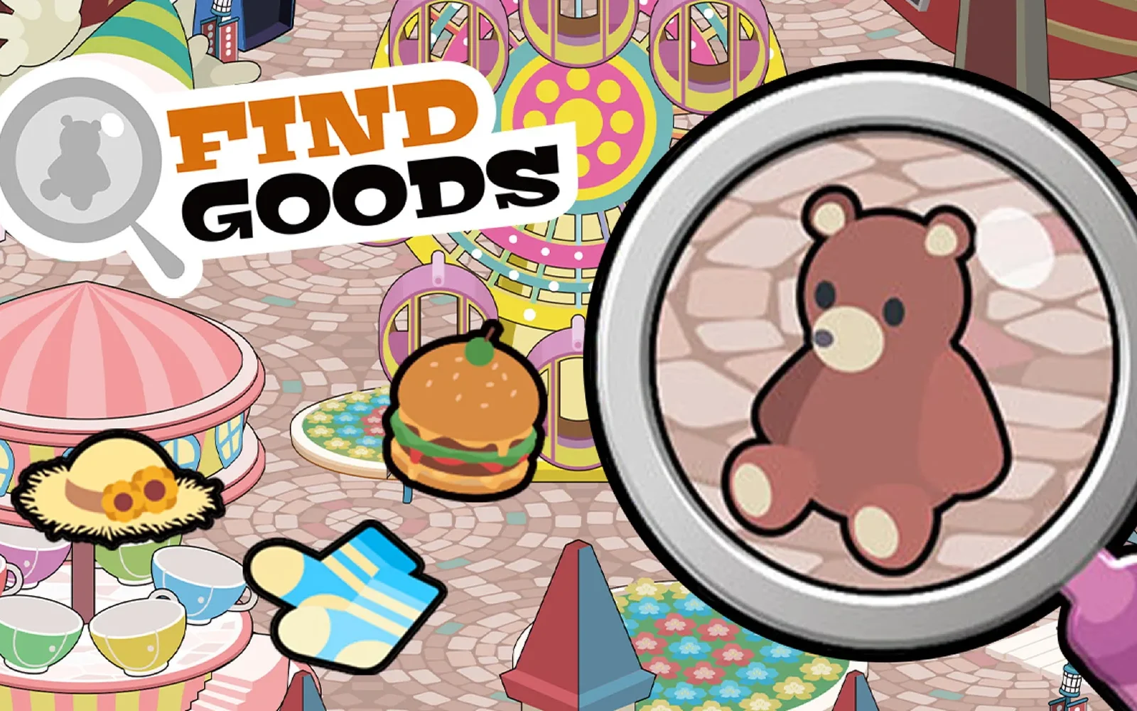 Find Goods — a colourful scene to search for hidden things