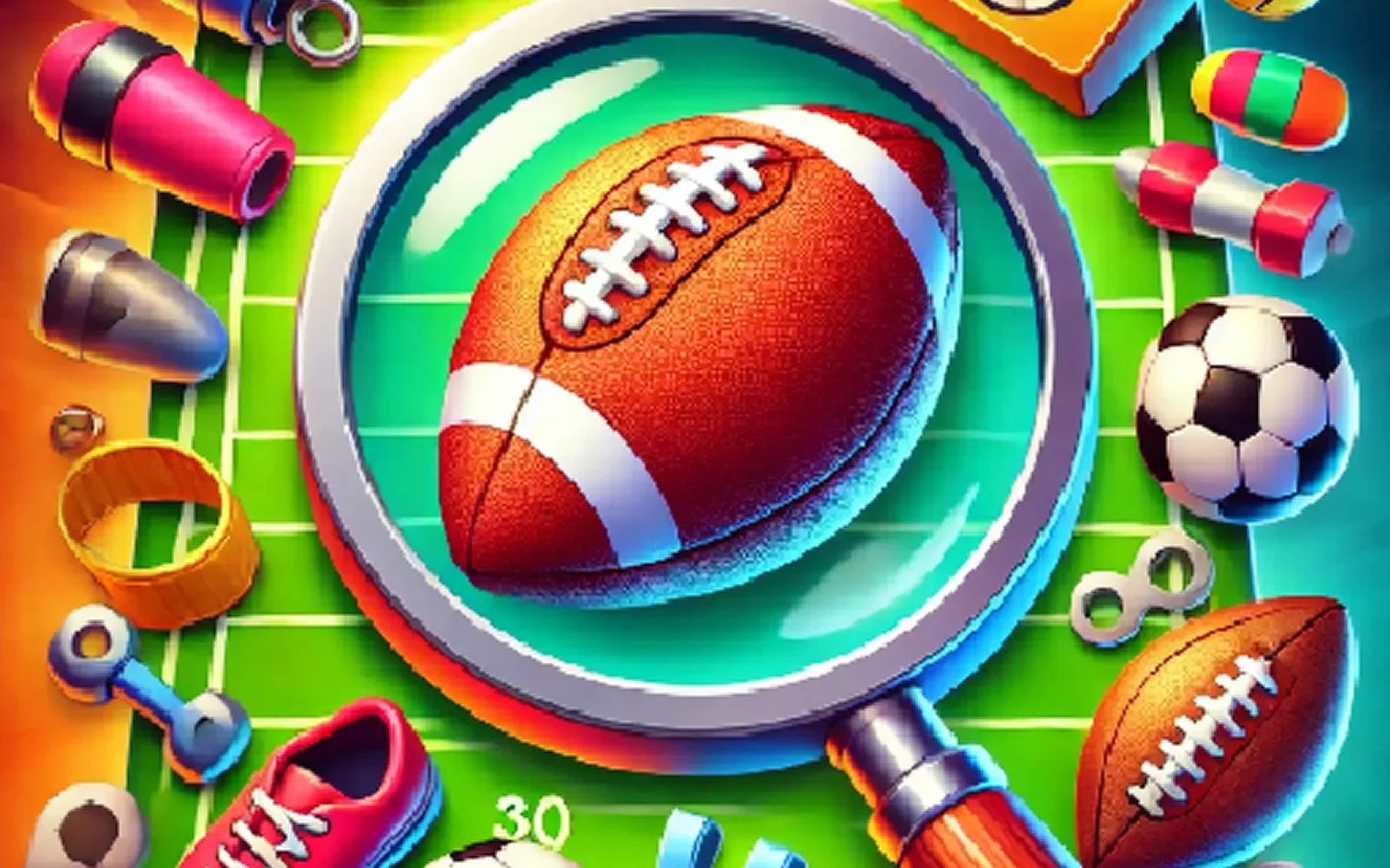 Find It Fast — a colourful scene to search for hidden things