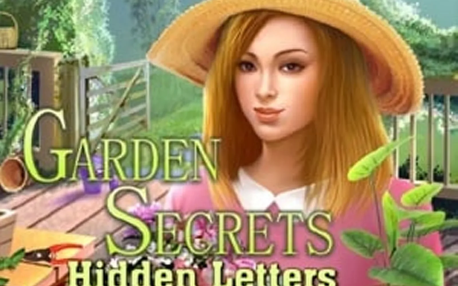 Garden Secrets Hidden Letters — an illustrated scene with hidden letters to find