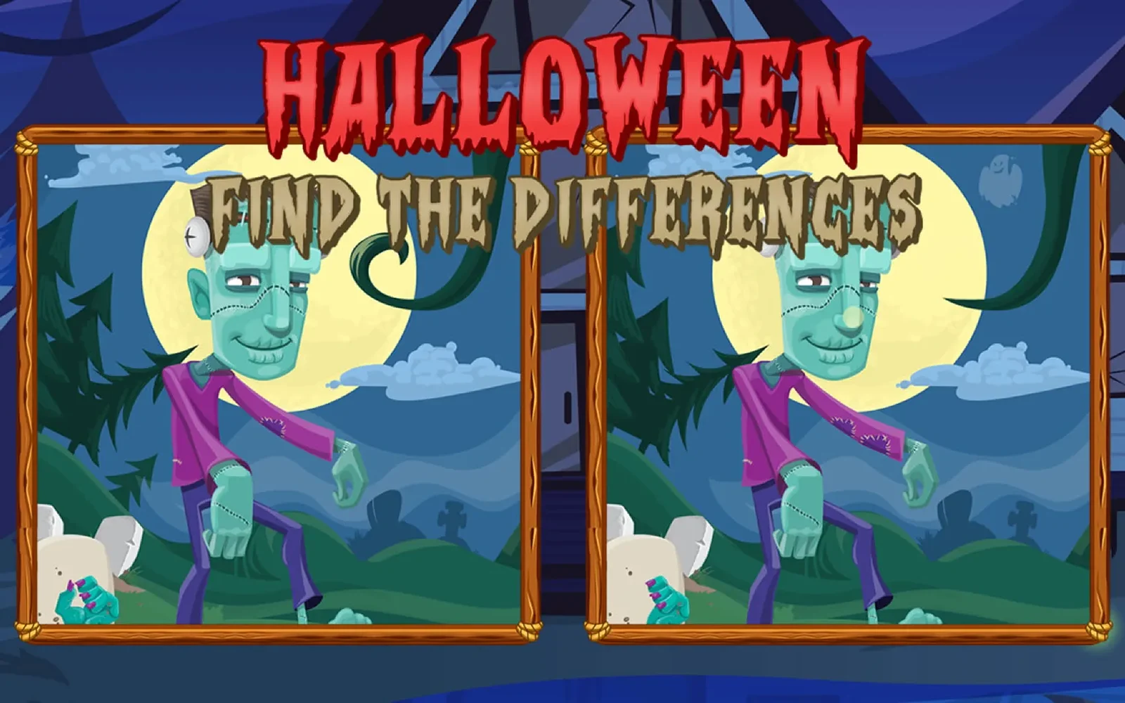Halloween Find the Differences — two near-identical pictures to compare for differences