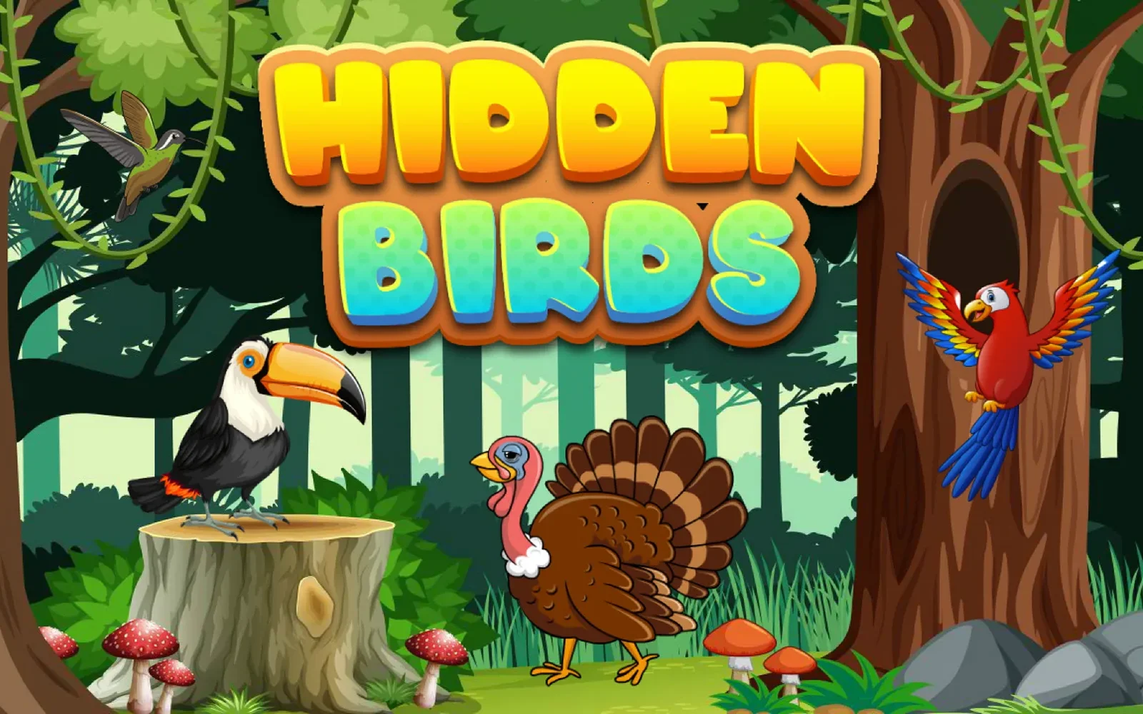 Hidden Birds — a leafy garden scene to search