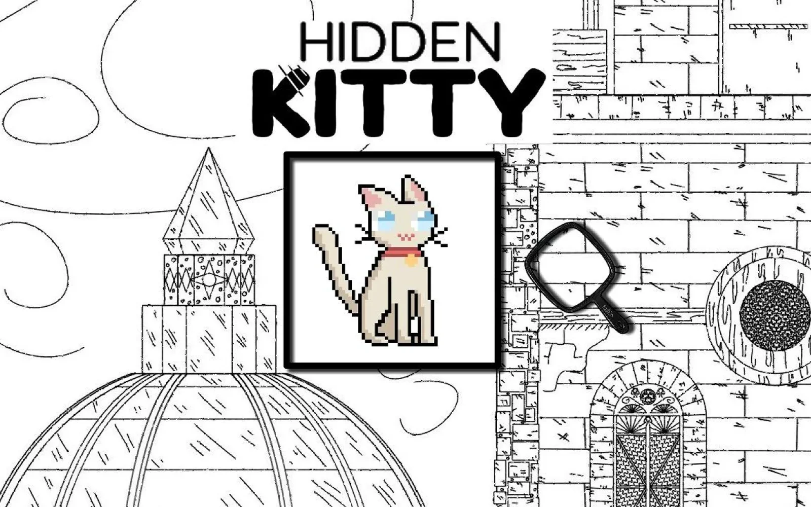 Hidden Kitty — a leafy garden scene to search