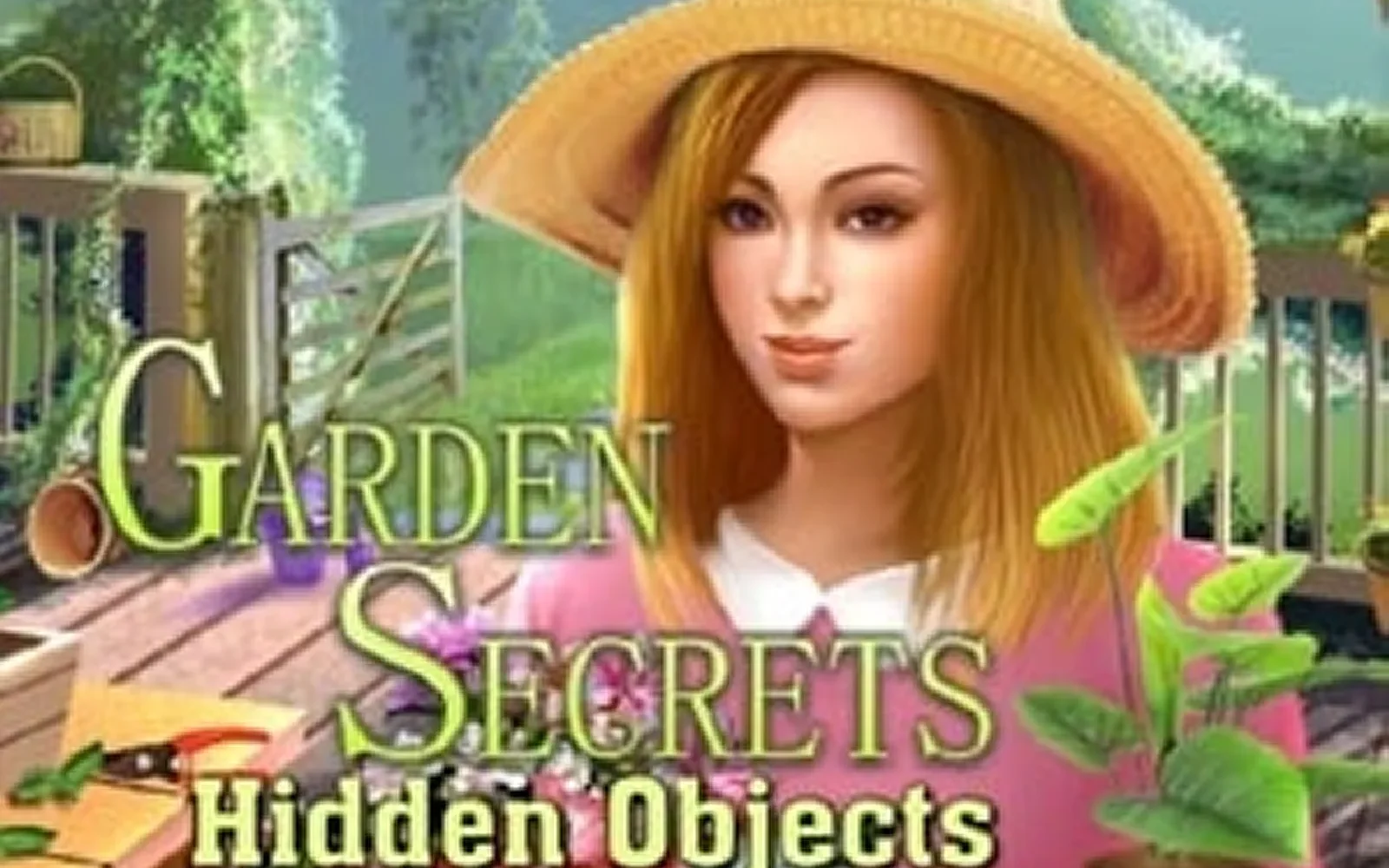 Garden Secrets Hidden Objects — a leafy garden scene to search