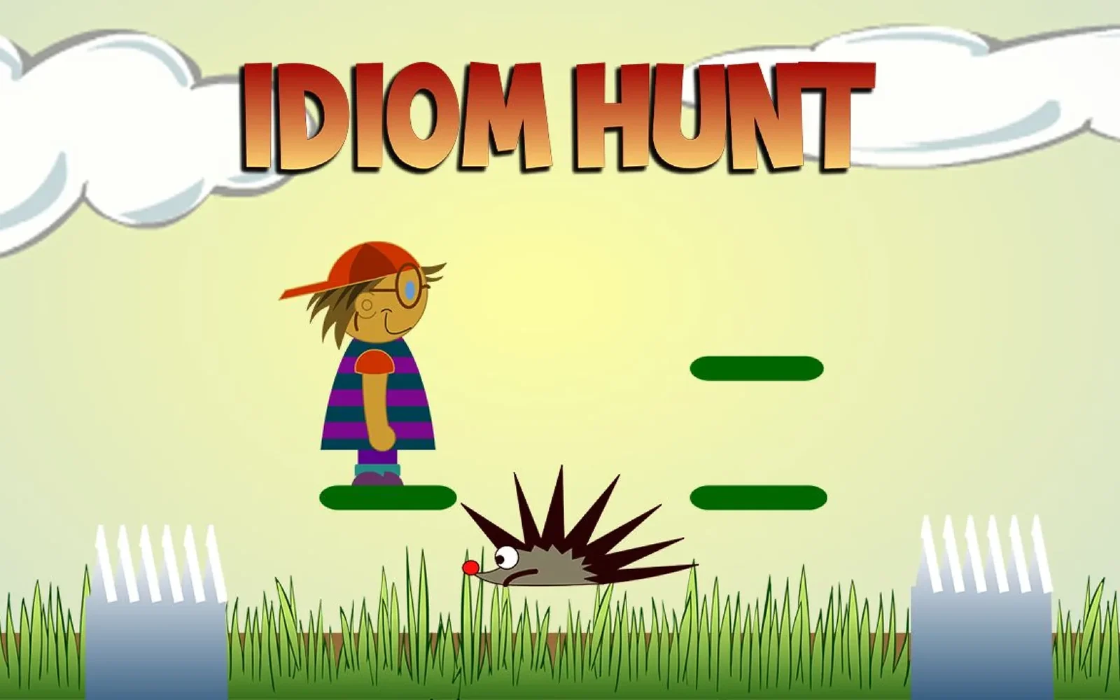Idiom Hunt — a busy illustrated scene to search for hidden objects