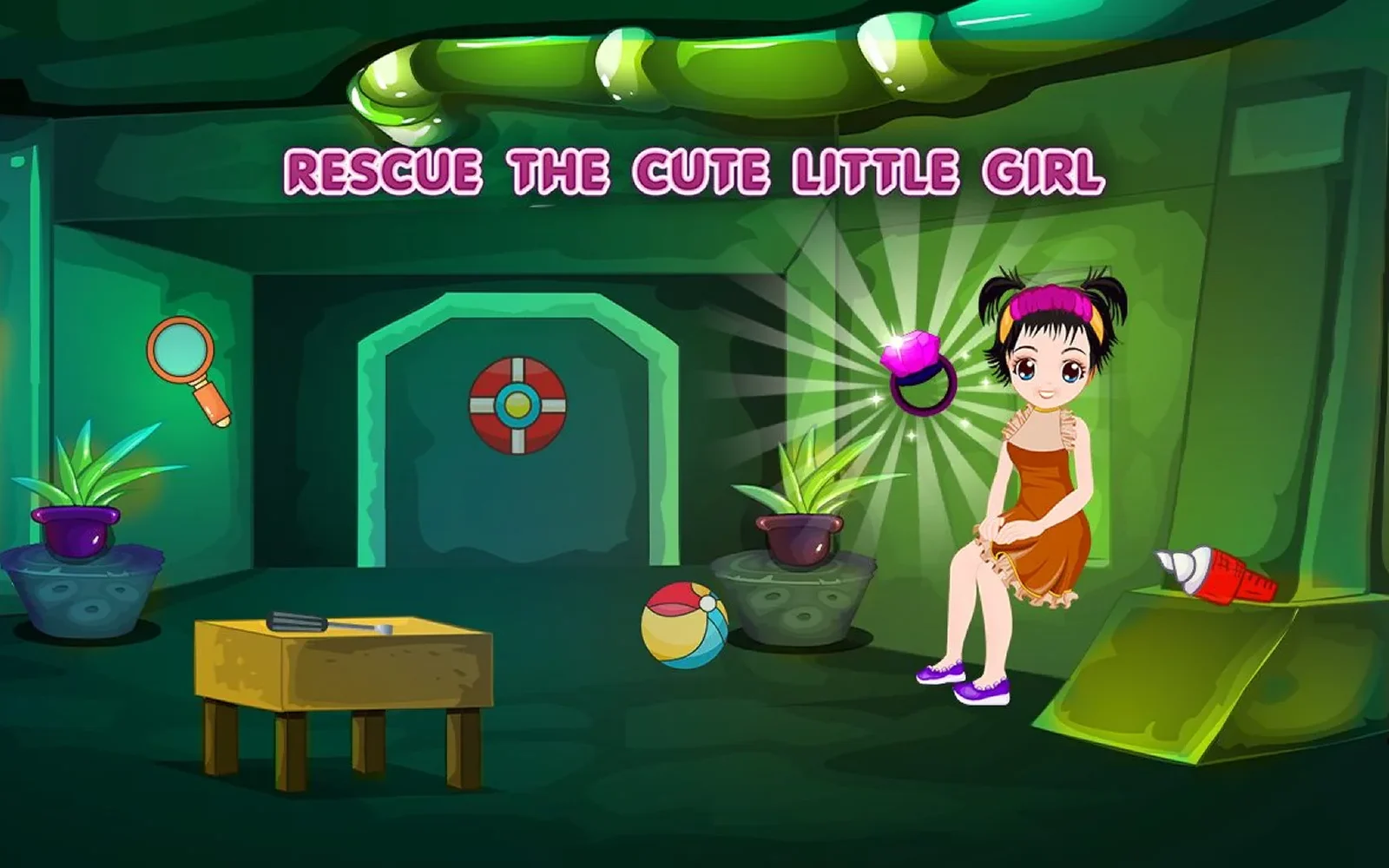 Rescue The Cute Little Girl — an everyday indoor scene to search