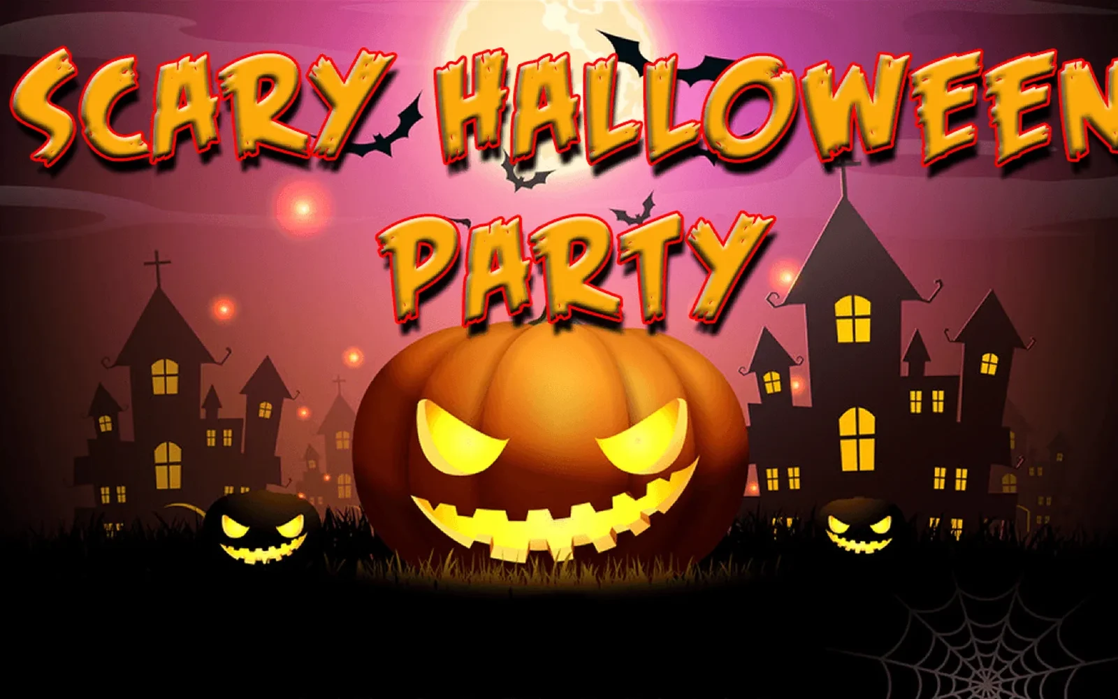 Scary Halloween Party — a shadowy Halloween scene to search