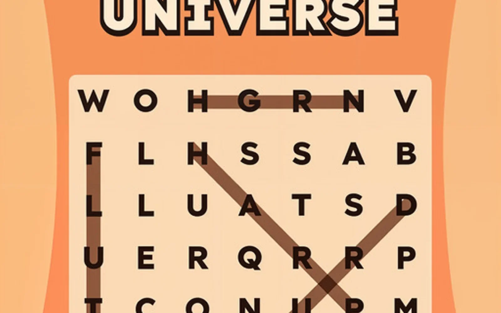Word Search Universe — a grid of letters to search