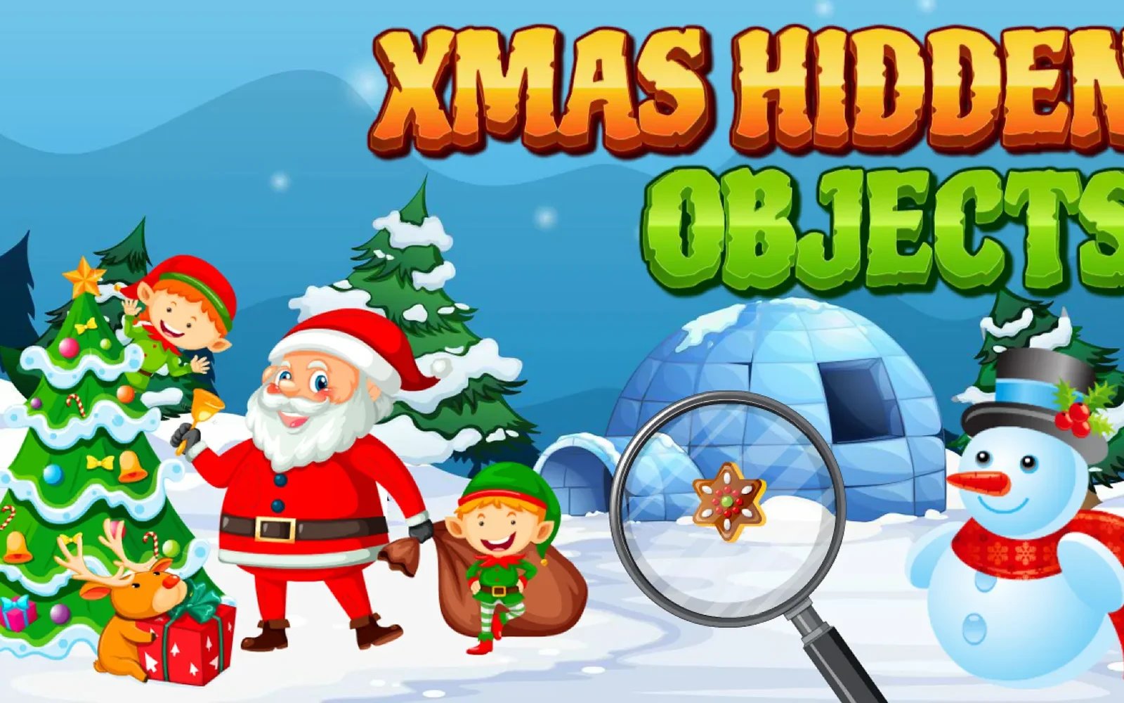 Xmas Hidden Objects — a decorated festive scene to search