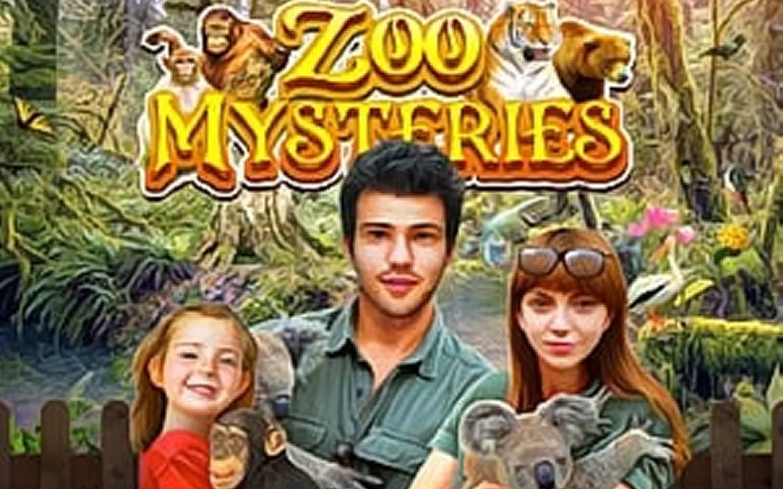 Zoo Mysteries — a leafy garden scene to search